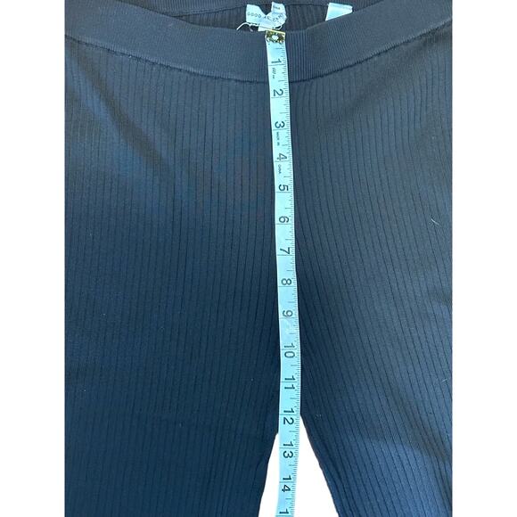 NWT GOOD AMERICAN Plaited Rib Flare pull on Pants SIZE 4 STRETCH retro chic - Picture 14 of 16